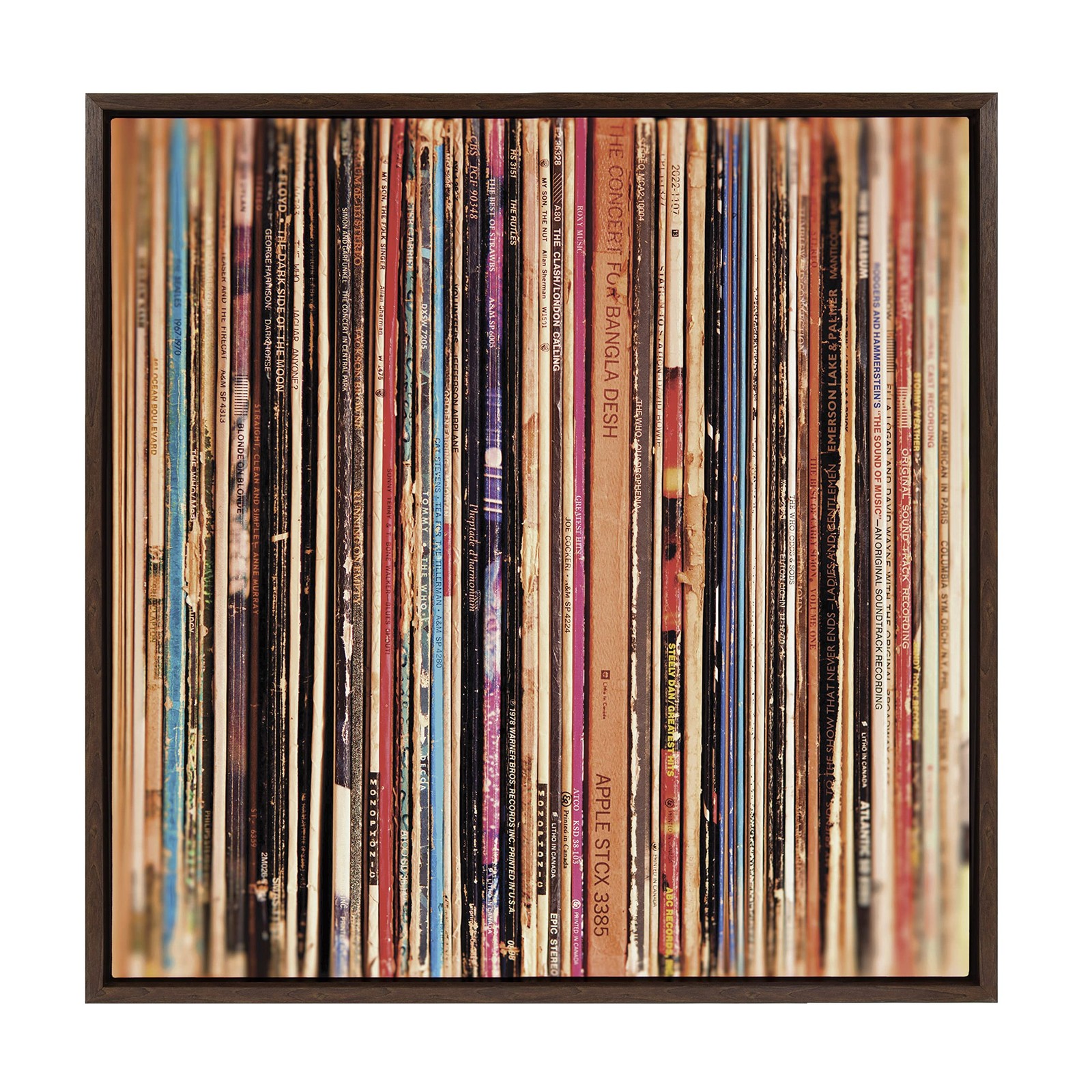 Kate And Laurel Sylvie 33 Rpm Framed Canvas Wall Art By Robert Cadloff Of Kate And Laurel Sylvie 33 Rpm Framed Canvas Wall Art By Robert Cadloff Of