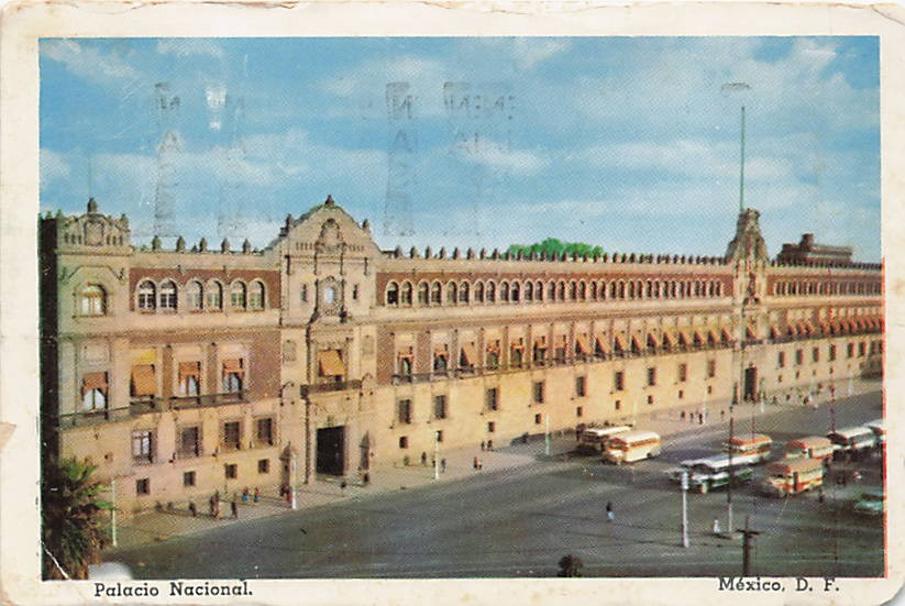 Postcard Mexico: Palacio Nacional, Mexico City 1950's Postcard Mexico: Palacio Nacional, Mexico City 1950's