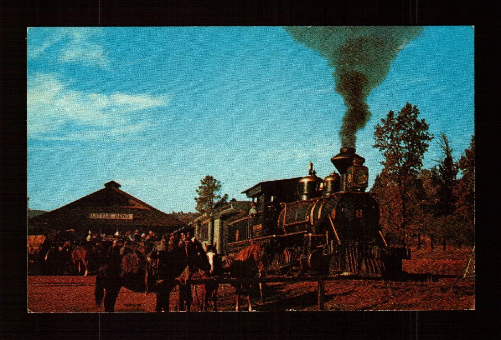 POSTCARD : CALIFORNIA - JAMESTOWN CA - SIERRA RAILROAD #18 ON SET  1979 VIEW