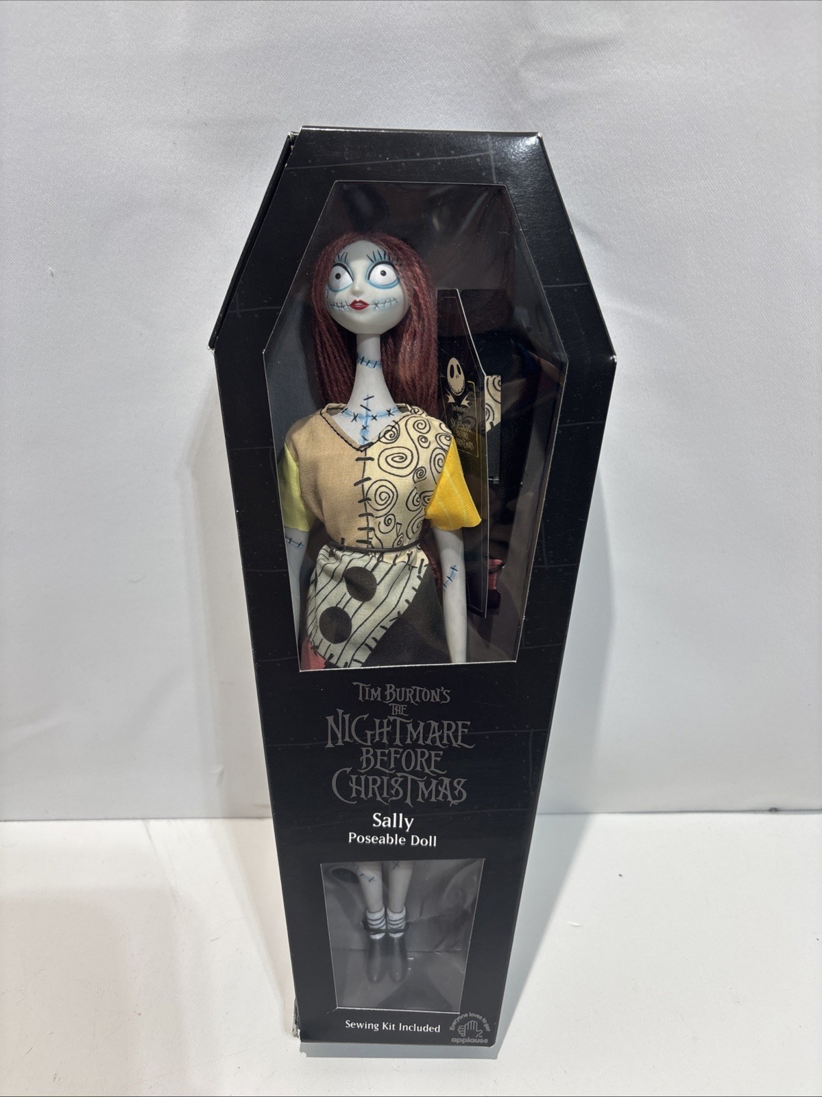 VTG 2000 Tim Burton Nightmare Before Christmas Sally Poseable Doll Coffin Box VTG 2000 Tim Burton Nightmare Before Christmas Sally Poseable Doll Coffin Box