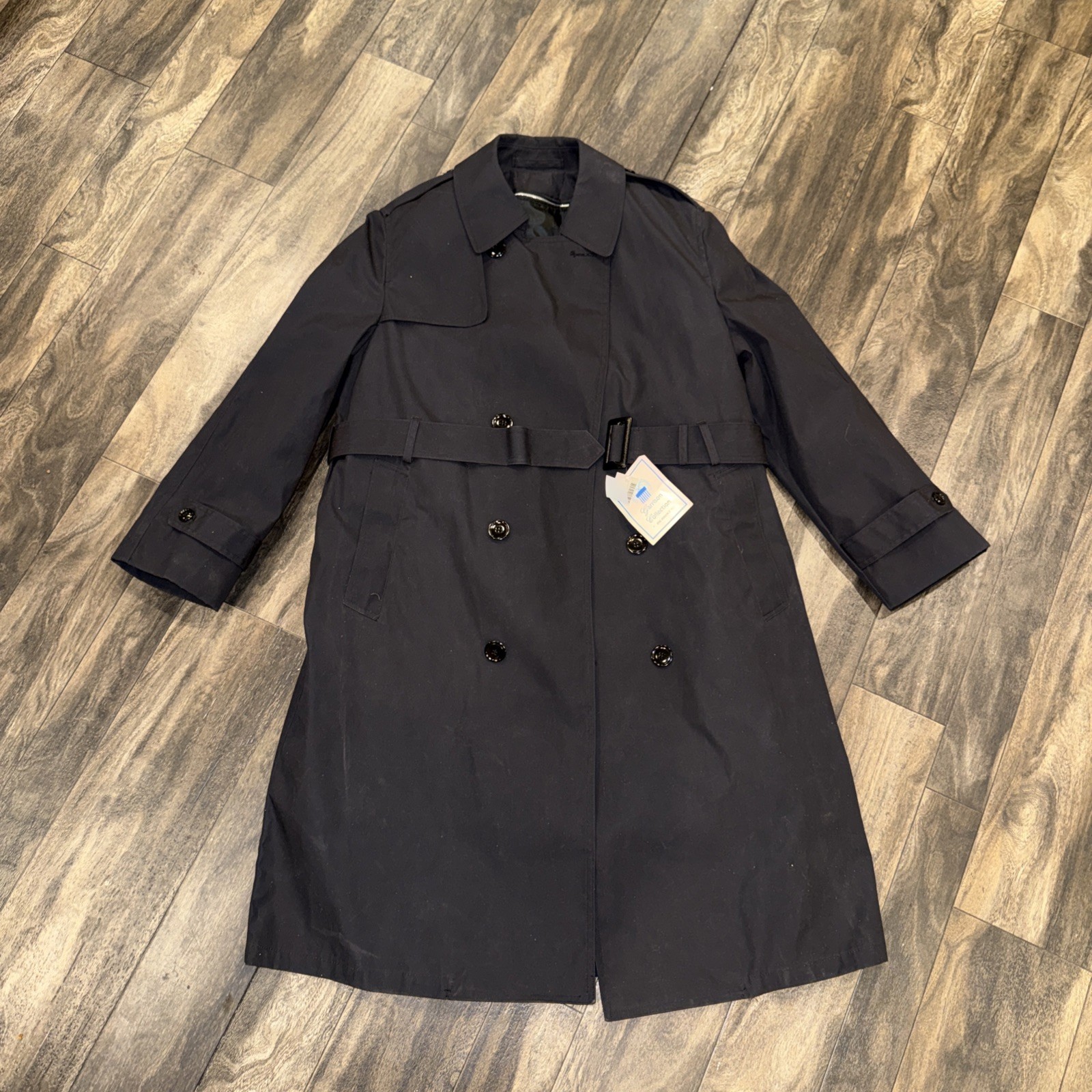 New Men\'s Defense Logistics Agency Garrison Collection Trench Coat 40S Black