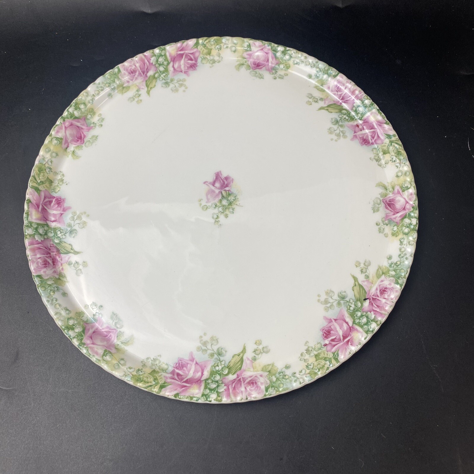 C.T. Carl Tielsch Germany Floral Design 10 1/4” Plate Platter Serving Plate