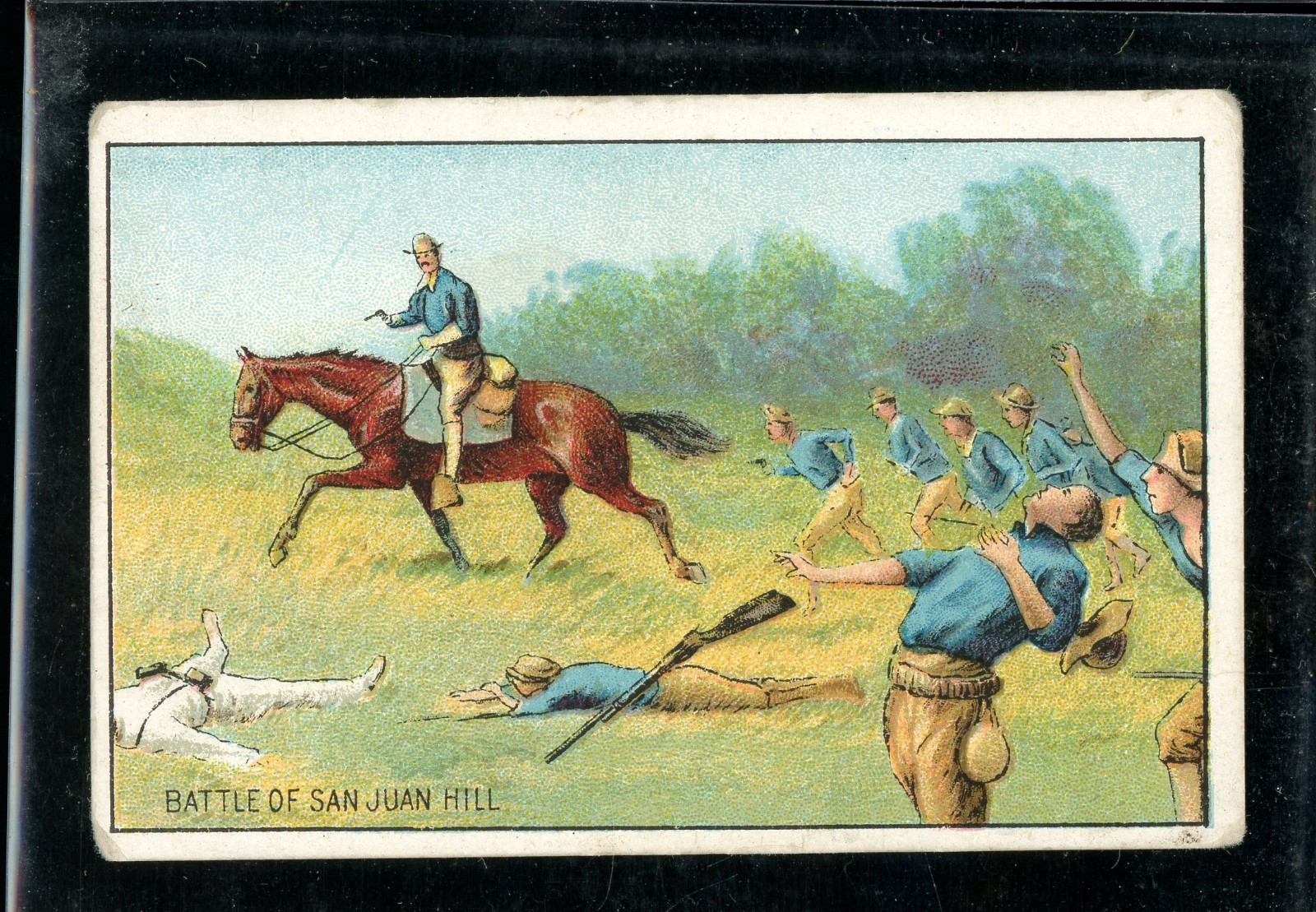 1911 T70 Historical Events BATTLE OF SAN JUAN HILL RARE Just Suits Back Mini