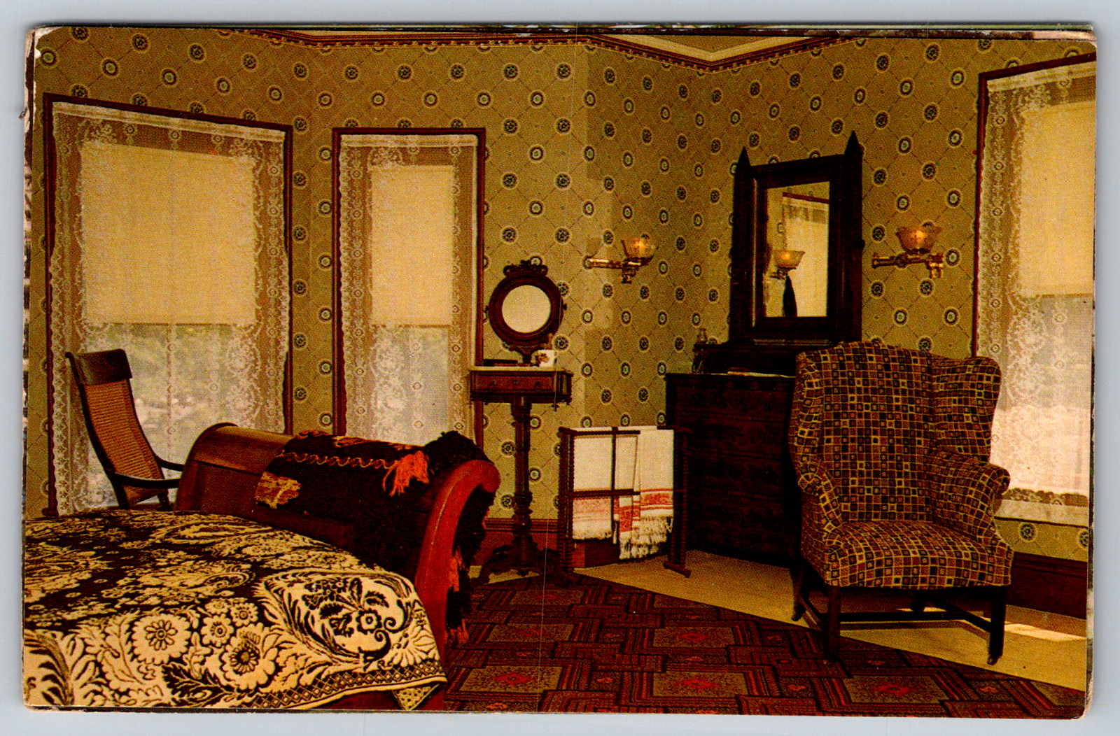 c1960s Shelburne Museum Dining Room Vermont Chrome Postcard