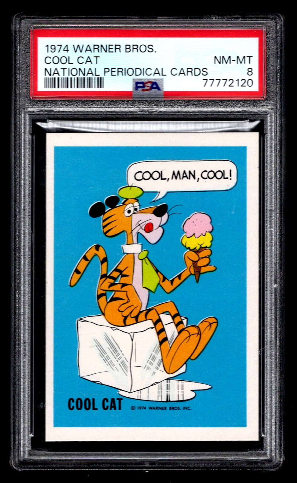 1974 COOL CAT WARNER BROS PSA 8 NM-MT CARD DC COMICS PERIODICAL WONDER BREAD