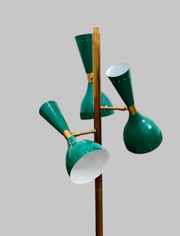 3 Light Stilnovo Design 1950\'s Mid Century - Diabolo Tripod, Sputnik Floor Lamp