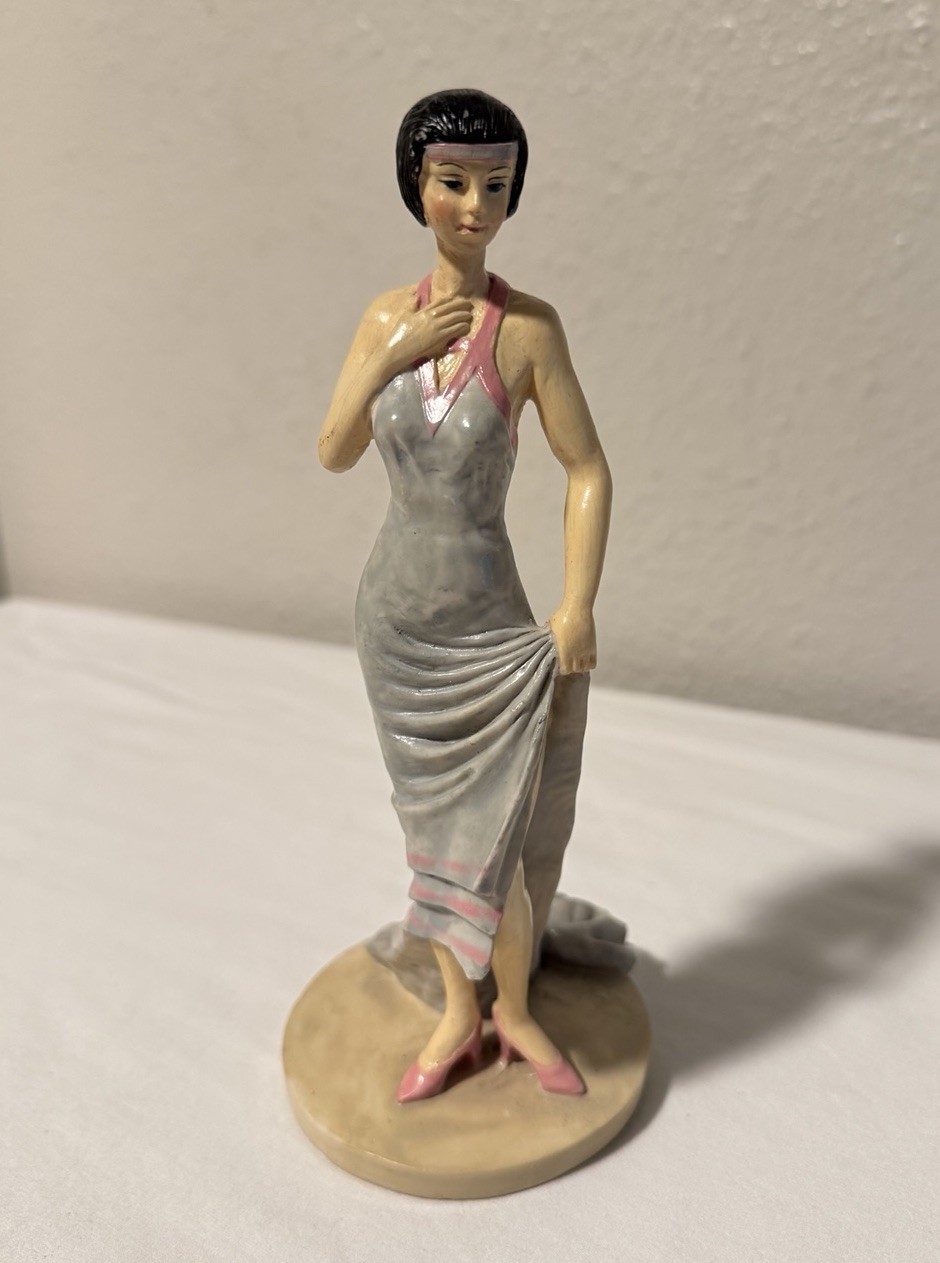 Vintage Roaring 20’s Lady Figurine Albert E. Price Productions Flapper Sculpture