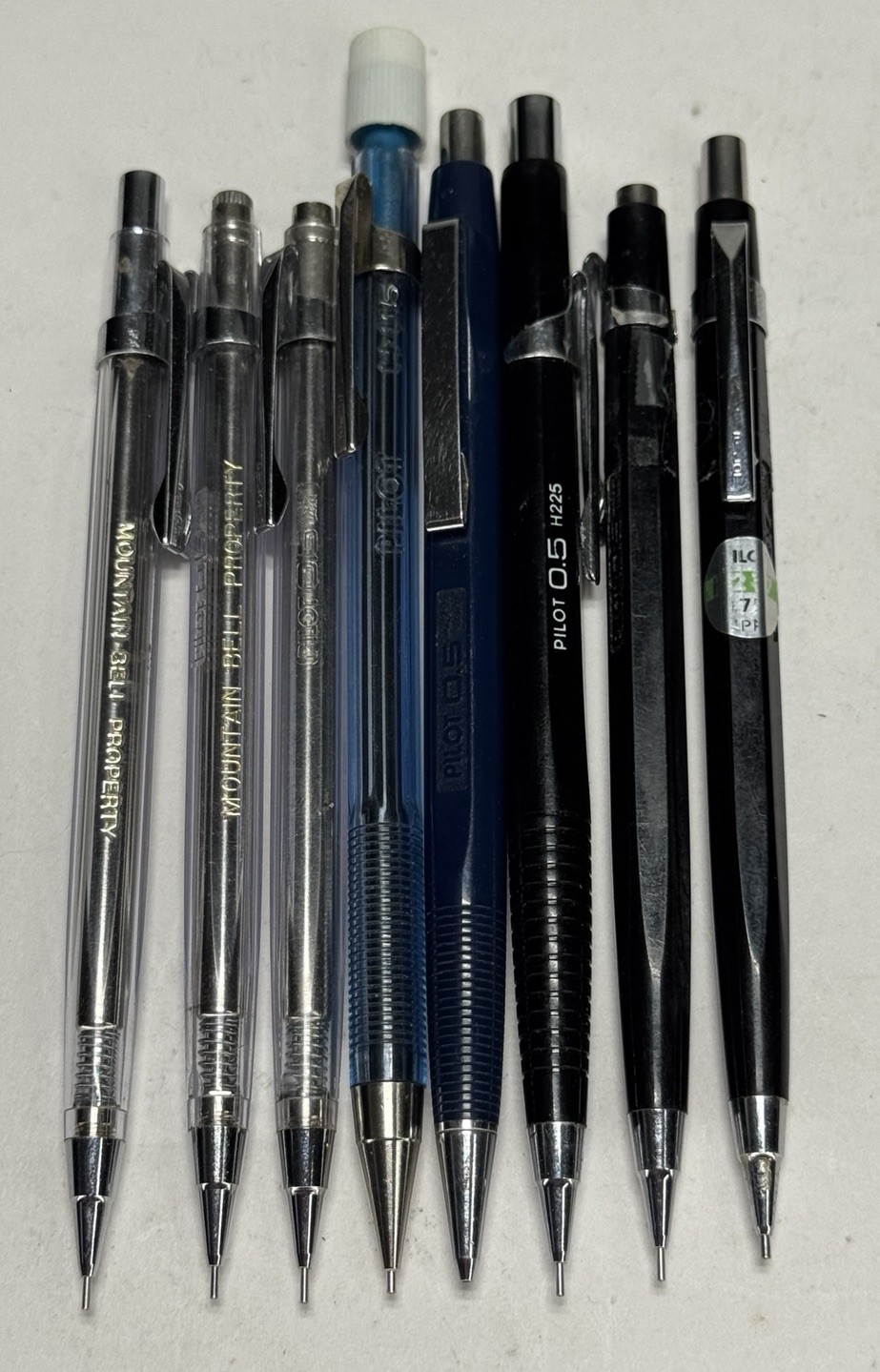 8 VTG Pilot Mechanical Pencil Mixed Lot H-115 H225 Japan