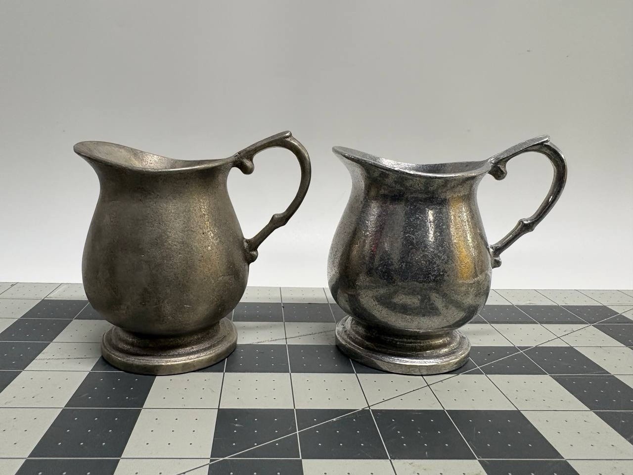 VINTAGE 2 USA CAST ALUMINUM ALLOY CREAMER/PITCHER