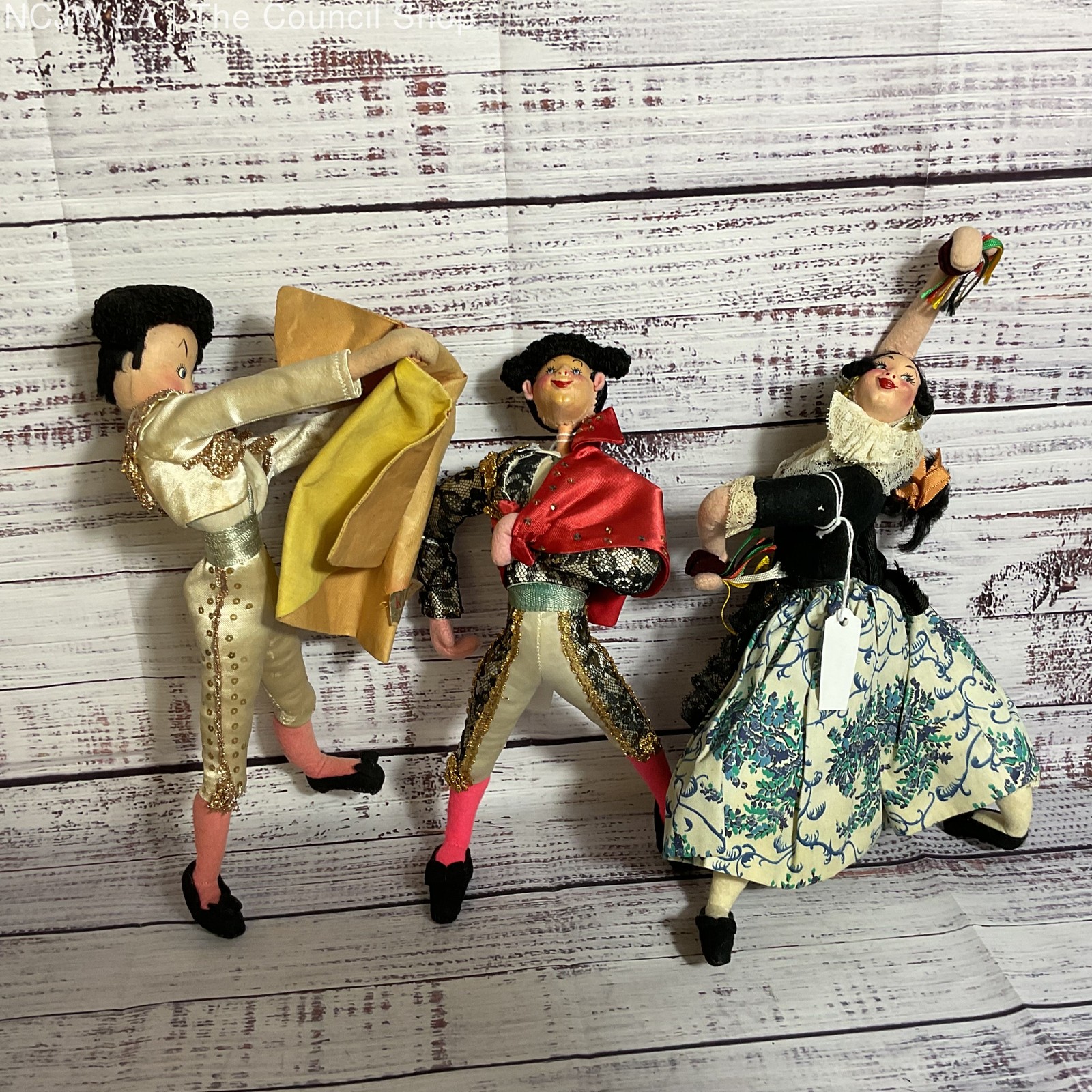 Set of 3 VTG./ANTIQUE KLUMPE & ROLDAN Matador and Flamenco Collectible Dolls
