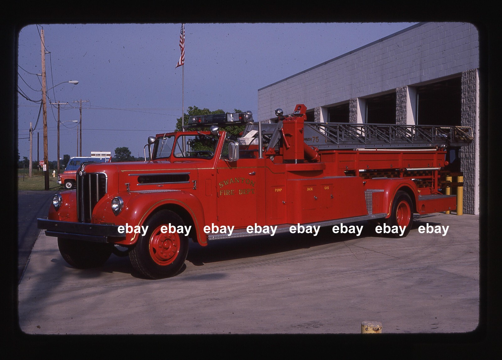 Swanton OH 1952 Maxim 75' Aerial Fire Apparatus Slide