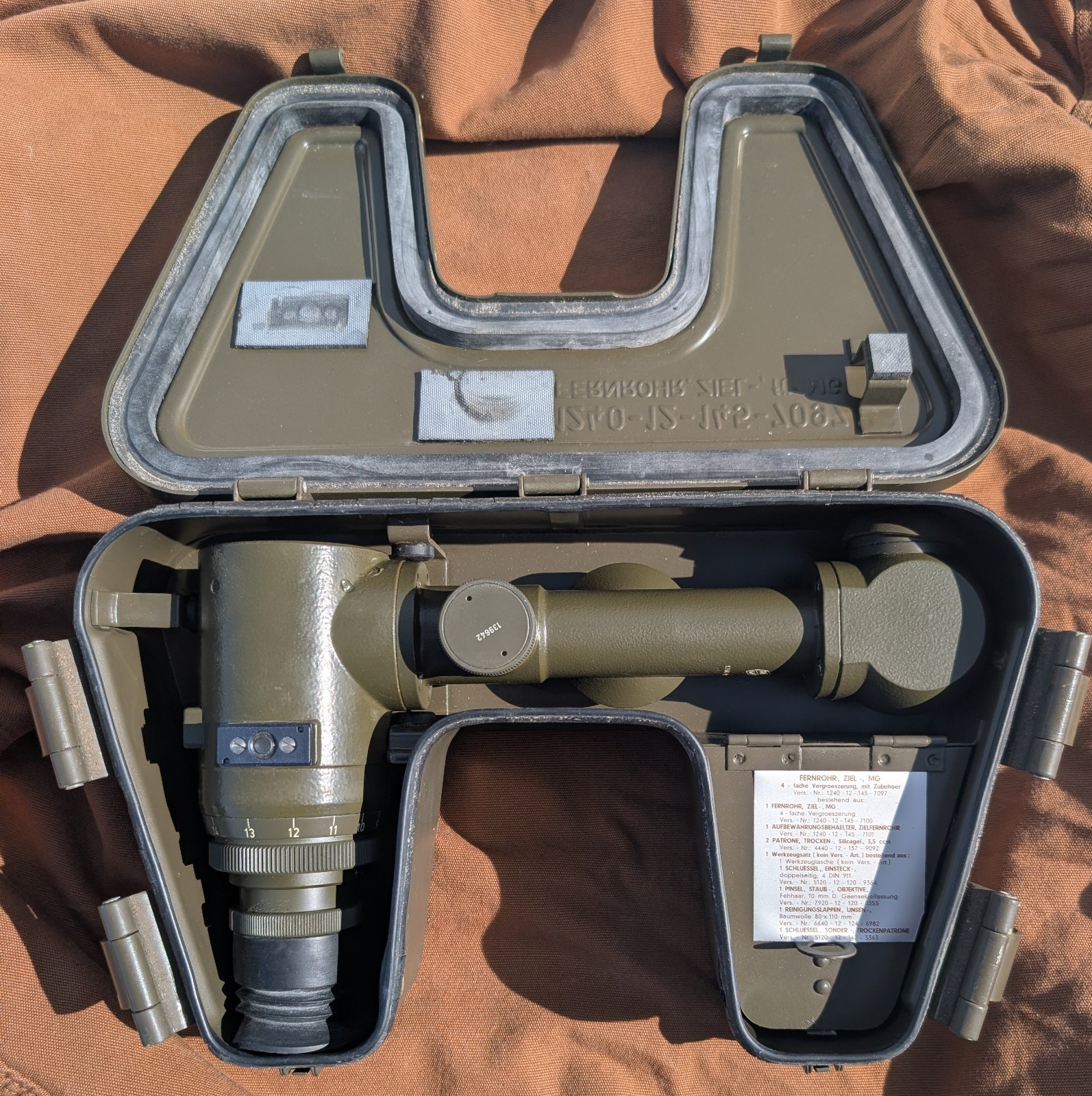 Hensoldt Wetzlar MG3 Periscope Scope With Case Post WW2 For Tripod