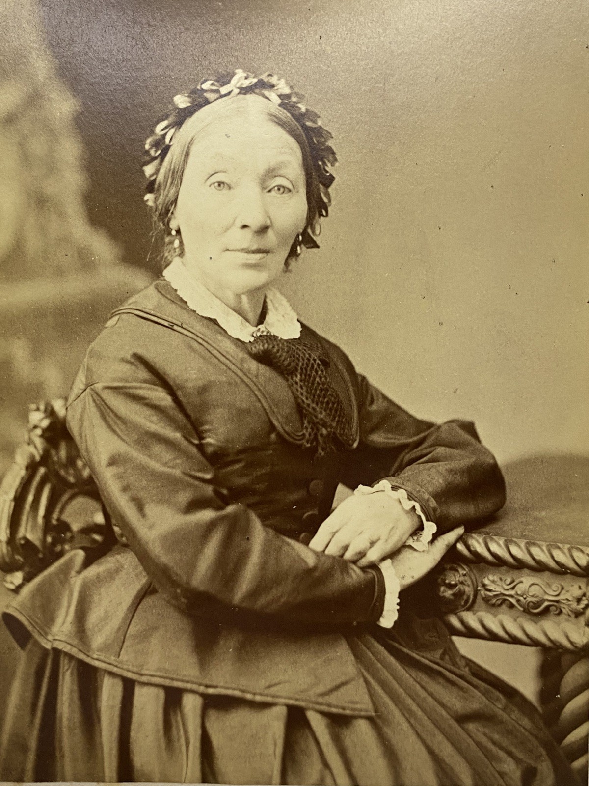 Cabinet Card Antique Vintage Portrait Older Woman (PC) Cabinet Card Antique Vintage Portrait Older Woman (PC)
