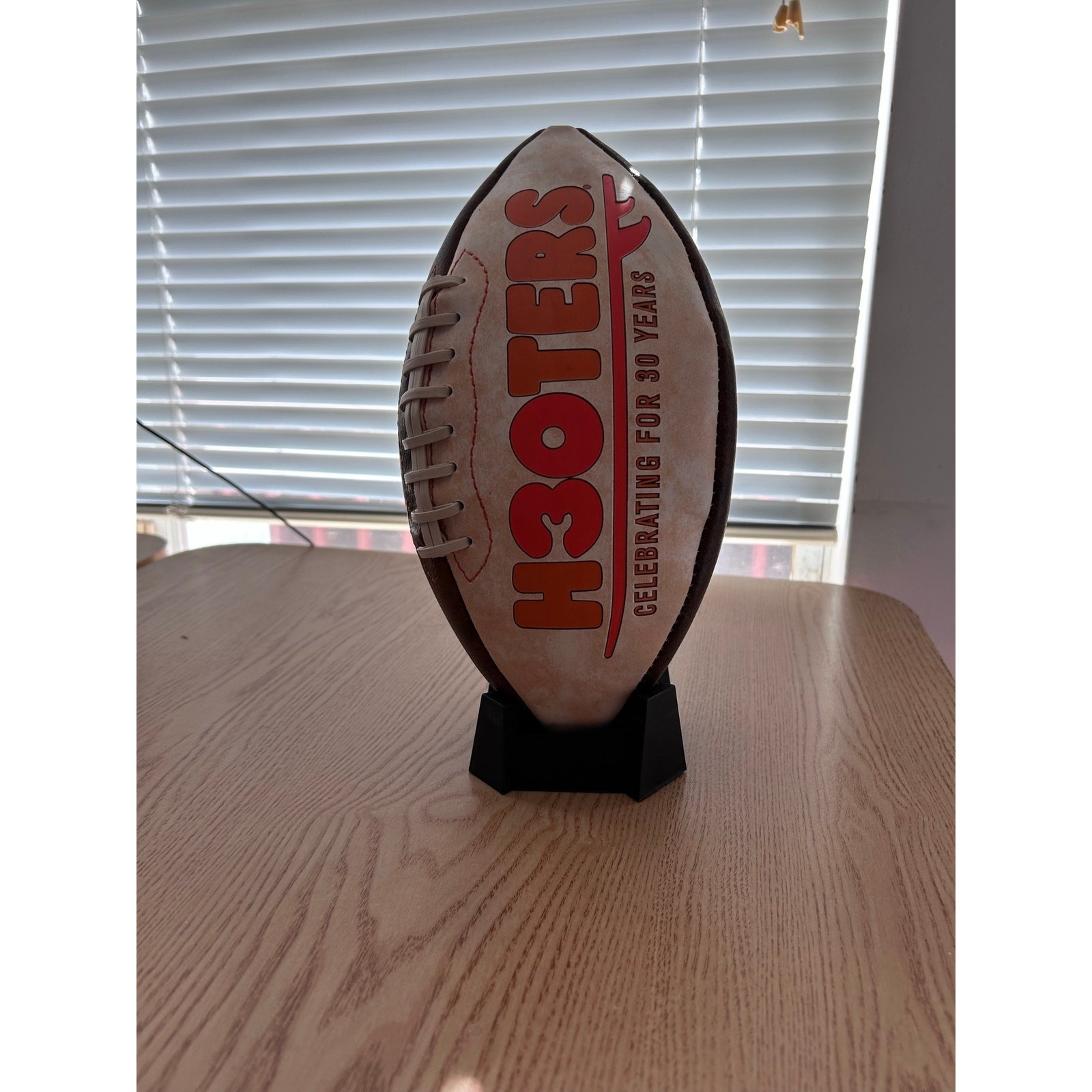 New Vintage Hooters 30th Anniv Football 🏈Regulation Size Collectible with Stand