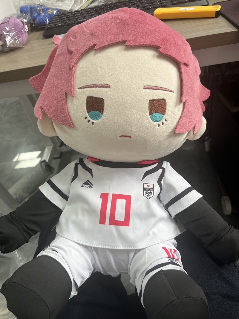 Itoshi Sae BLUE LOCK Anime Plush Cute Moppet Cotton Changing Dress Up Doll 40cm