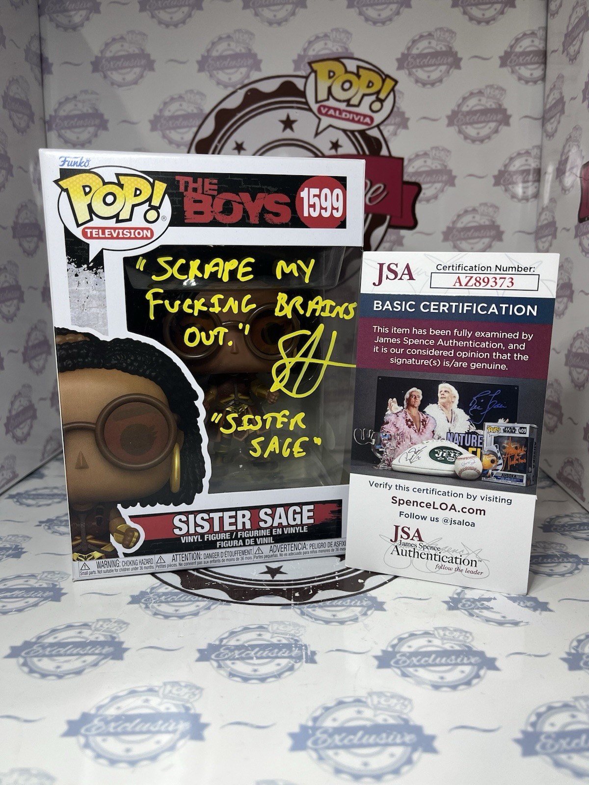 Susan Heyward Signed Funko Pop Televison The Boys Sister Sage #1599 JSA COA
