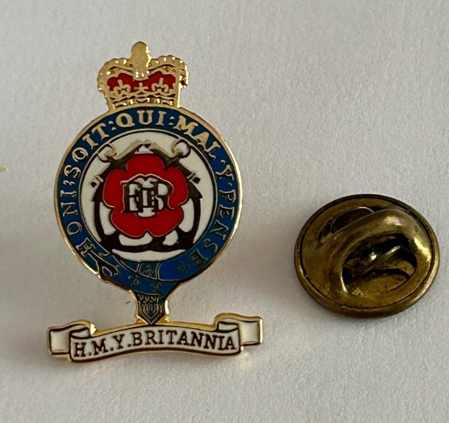 Vintage Royal Yacht  H.M.Y. Britannia Pin Badge.