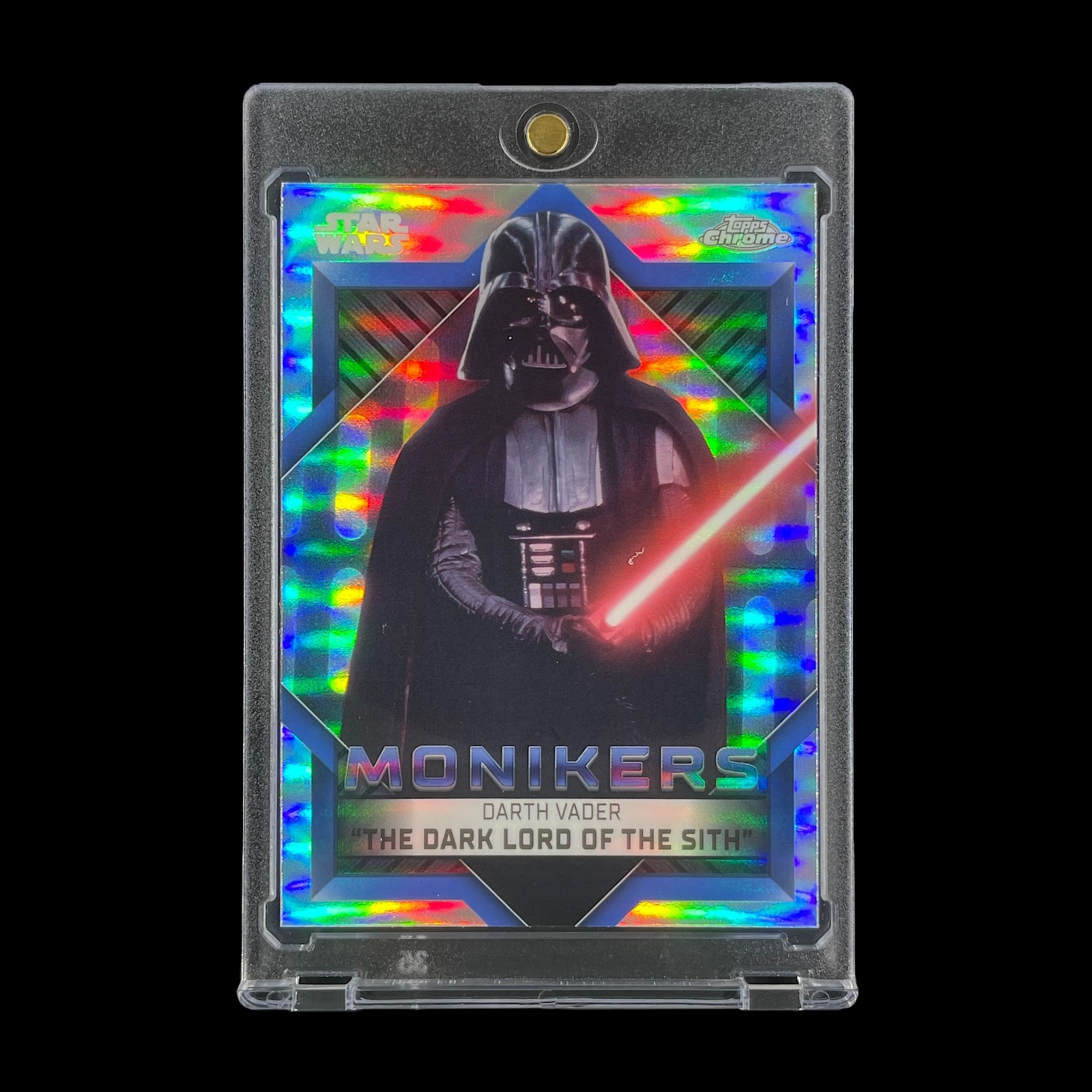 DARTH VADER SILVER CHROME REFRACTOR HOLO CARD 2023 Topps Chrome - Star Wars