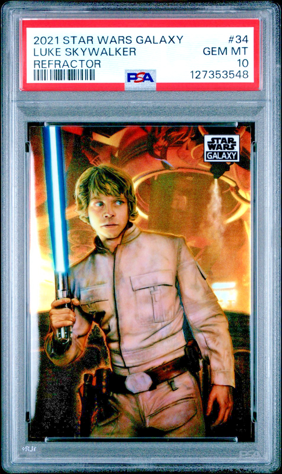 2021 Topps Chrome Star Wars Galaxy Luke Skywalker Refractor #34 PSA 10 RARE