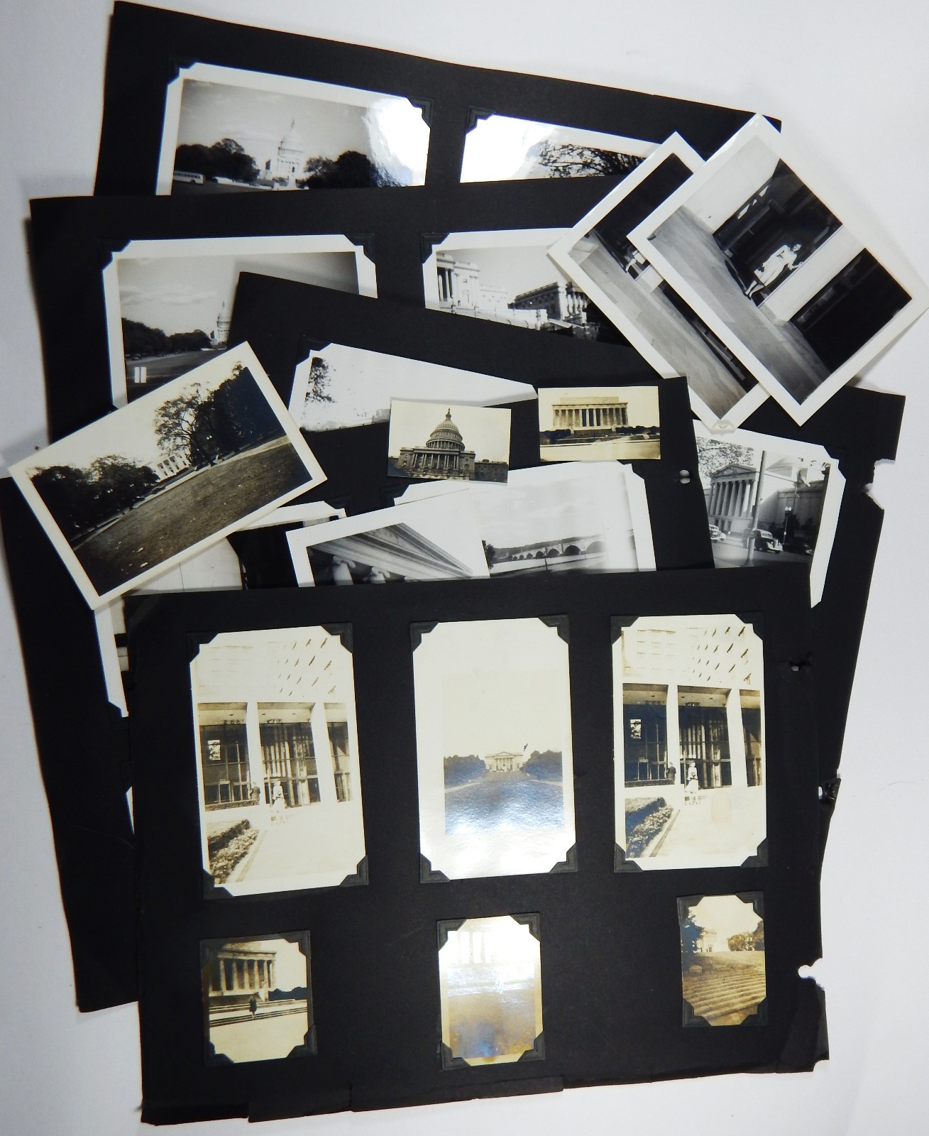 1945 BIG LOT OF 33 WASHINGTON DC PHOTOS US CAPITOL WHITE HOUSE LINCOLN 3x5 OOAK
