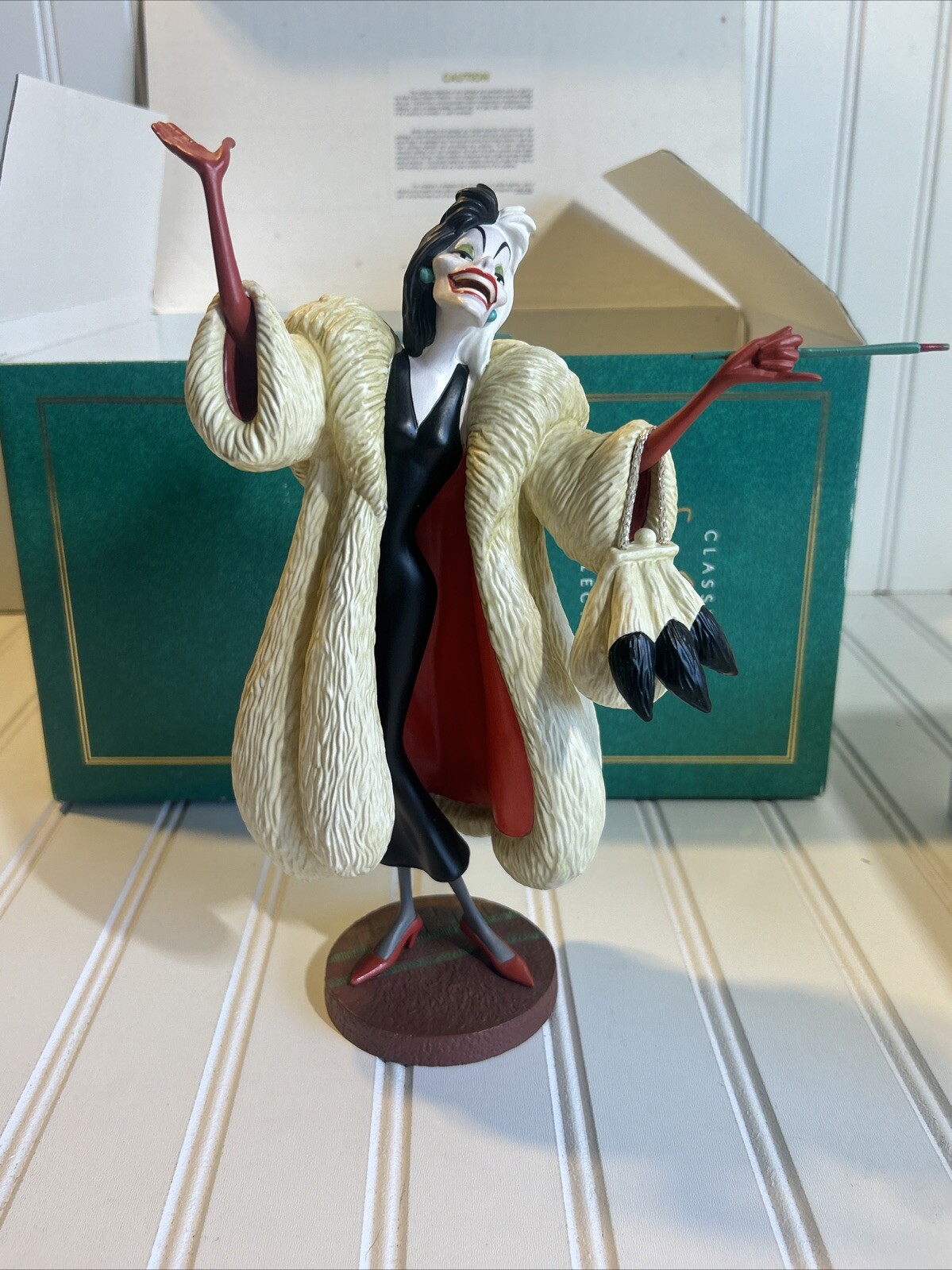 WDCC 101 Dalmatians Cruella De Vil 1995 Animator\'s Choice Open Box &Sealed COA