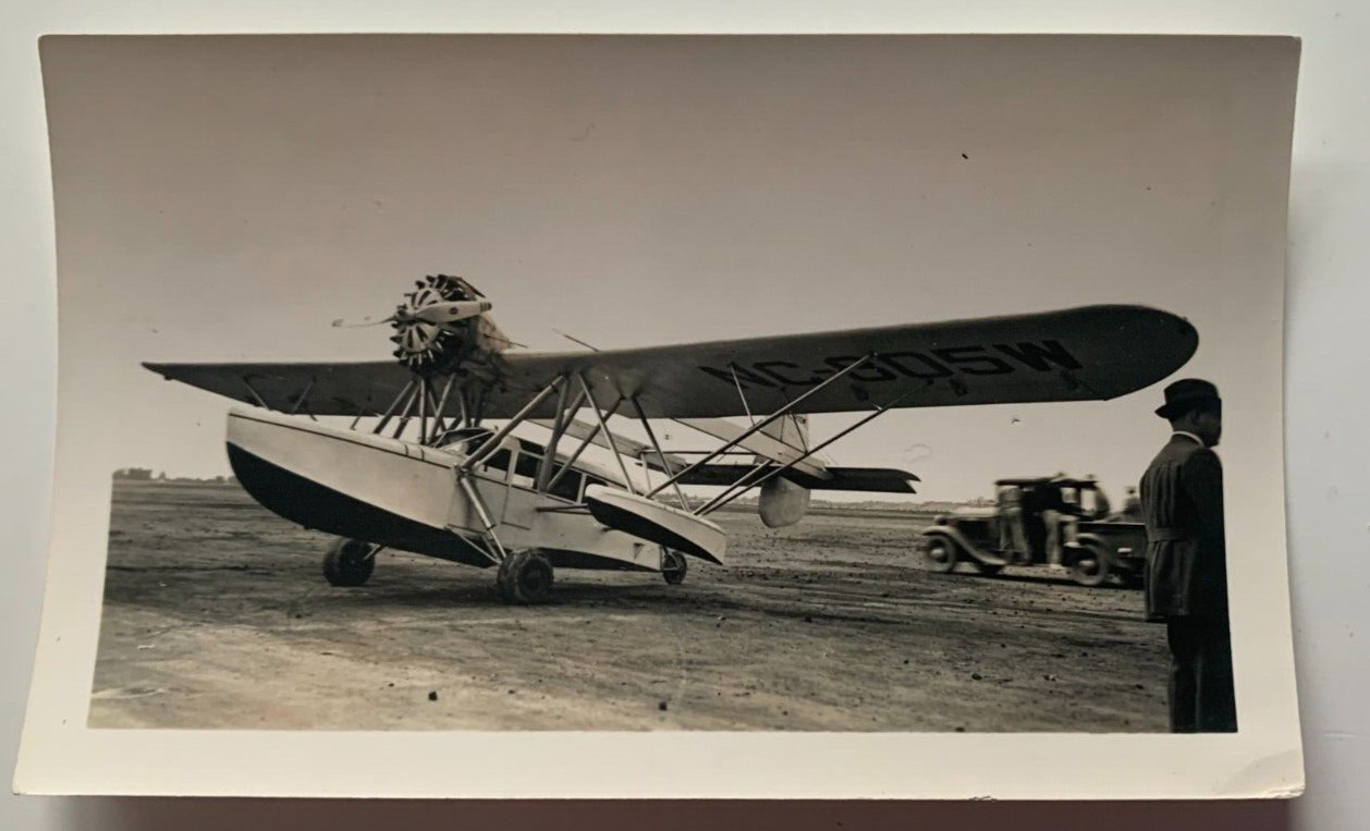 Vintage ca 1930s B&W Photo Sikorsky S-39A Amphibious Aircraft plane 2.75 x 4.5\