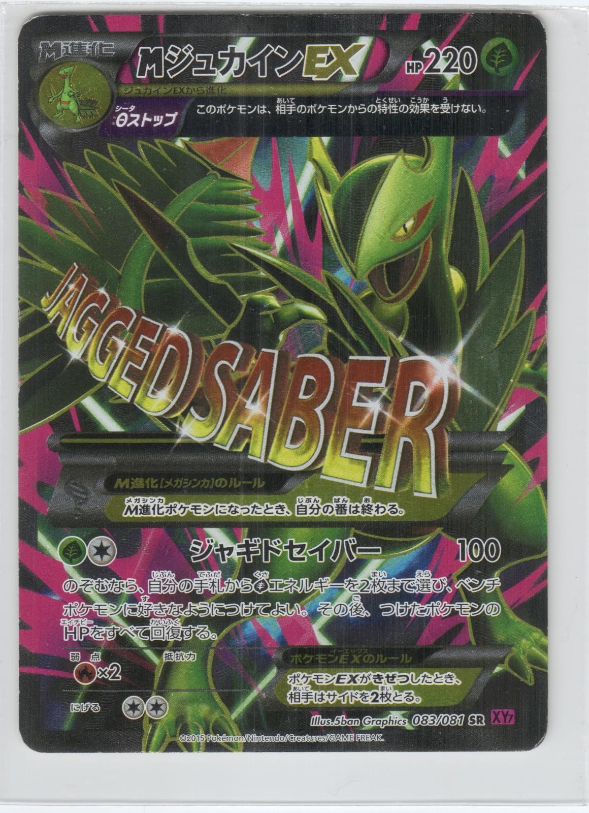 POKEMON M SCEPTILE EX 083/081 SUPER RARE BANDIT RING JAPANESE UNLIMITED HOLO LP