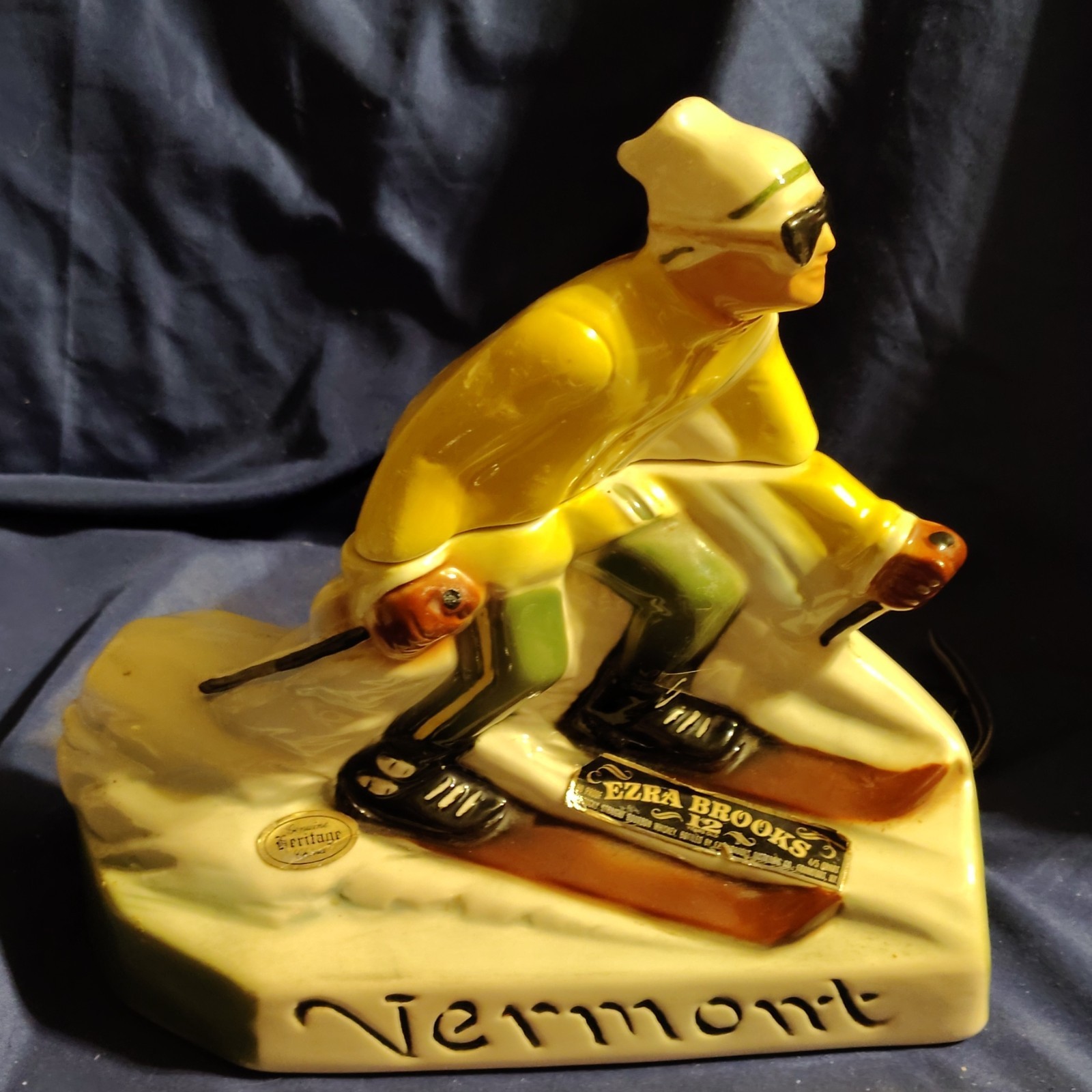 Vintage 1972 Ezra Brooks Vermont Ski Decanter has original labels Vintage 1972 Ezra Brooks Vermont Ski Decanter has original labels