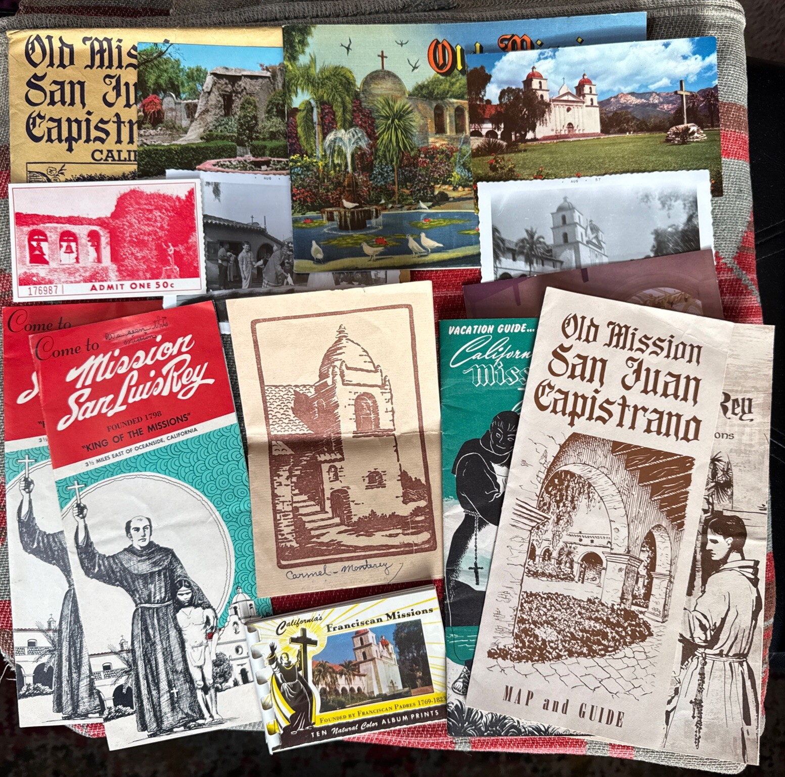 Lot 15 Vintage California Missions Ephemera Collectibles History America West