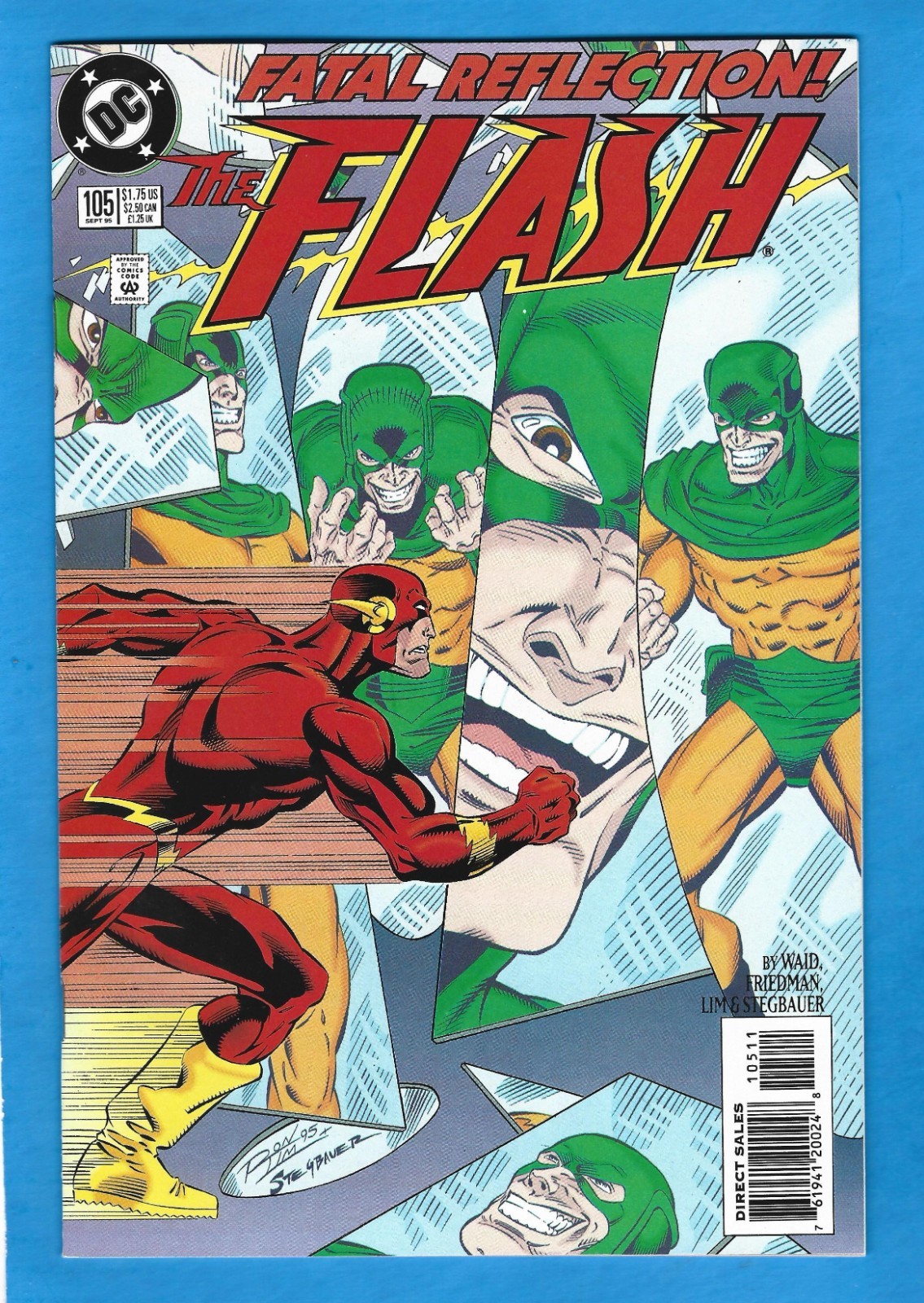 The Flash #105 1995 DC Fatal Reflection Sep 1995 By Waid Friedman Direct 9.2 NM- The Flash #105 1995 DC Fatal Reflection Sep 1995 By Waid Friedman Direct 9.2 NM-
