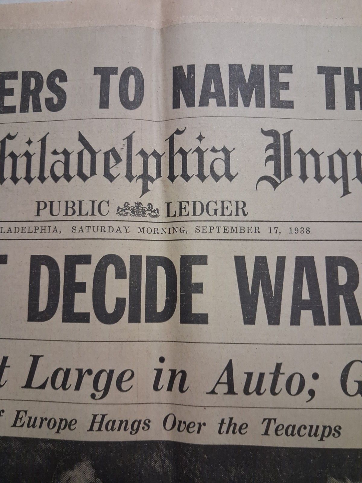 1938 THE PHILADELPHIA INQUIRER Sept 17 