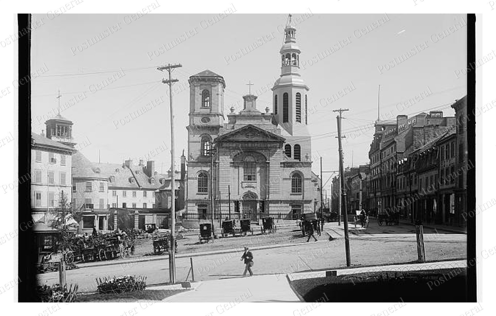 Quebec City Basilica Standard Postcard COPY RPPC