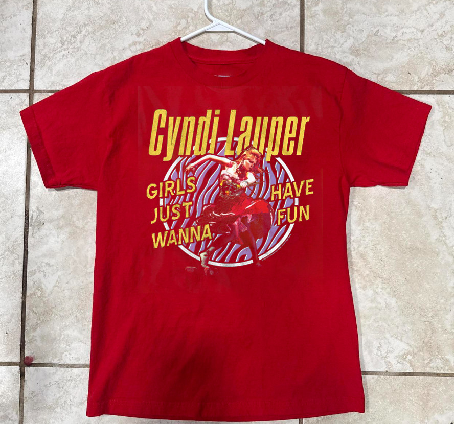 Girls Just Wanna Have Fun Cyndi Lauper T-shirt Cotton S-234XL Unisex 1R519