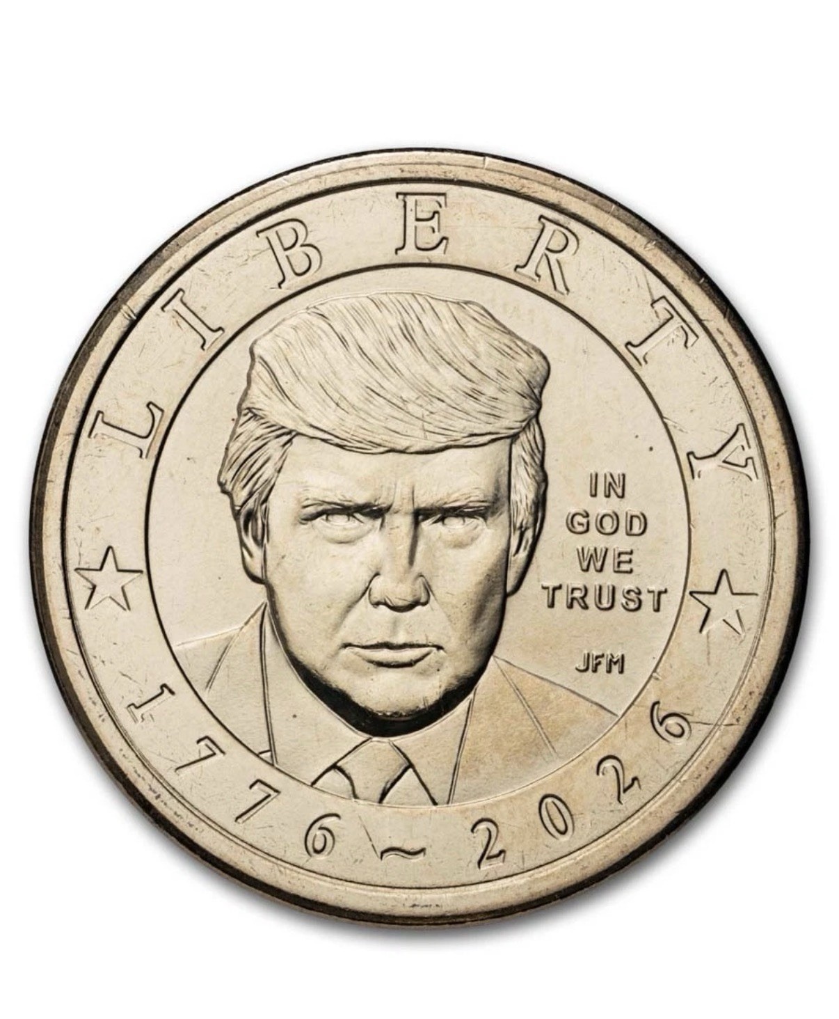 Donald Trump 2026 Liberty 1776-2026 One Dollar Coin. Ready to ship Roll of 25