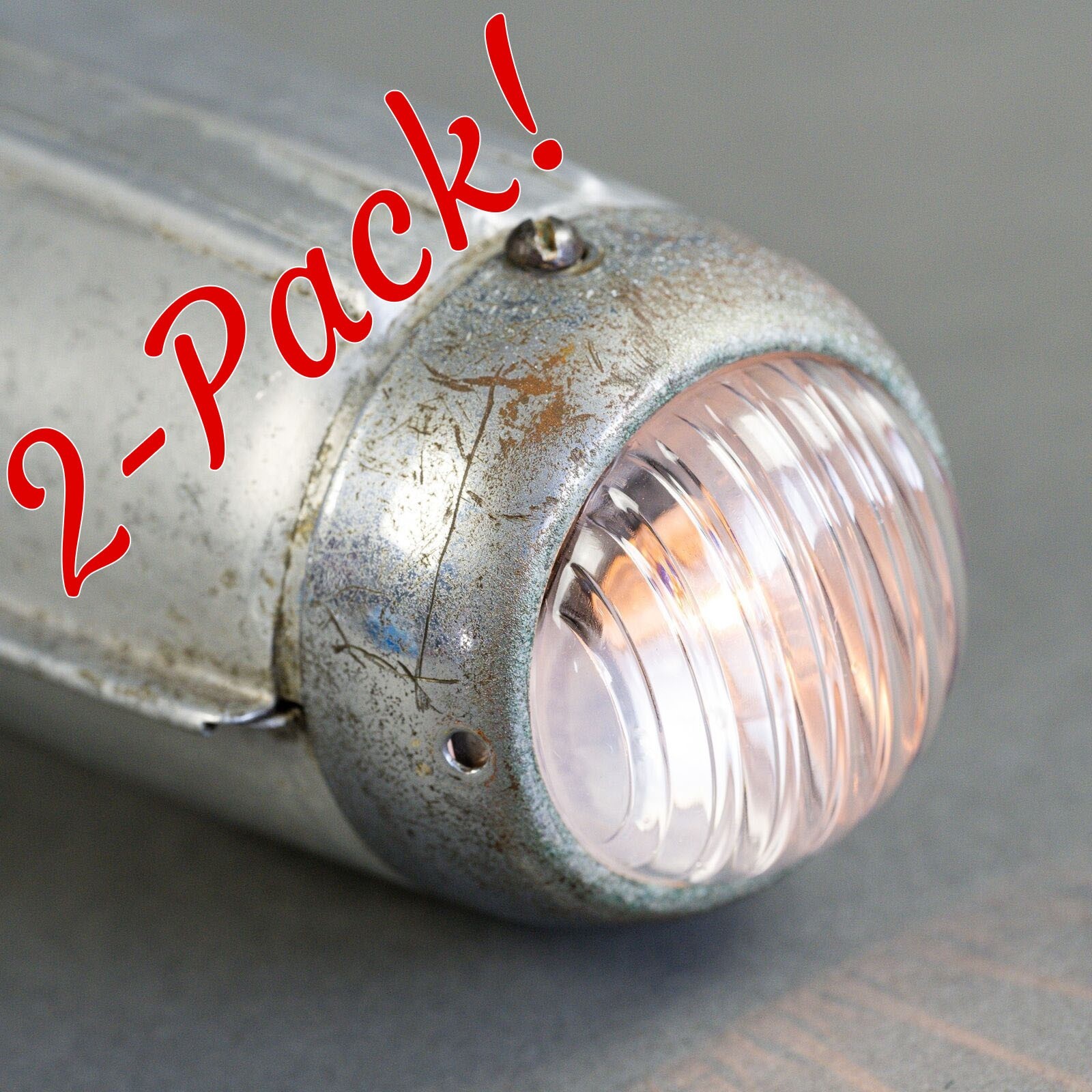 2-Pack - Delta TORPEDO Custom FLUTED Headlight Lens - Vintage Bicycle