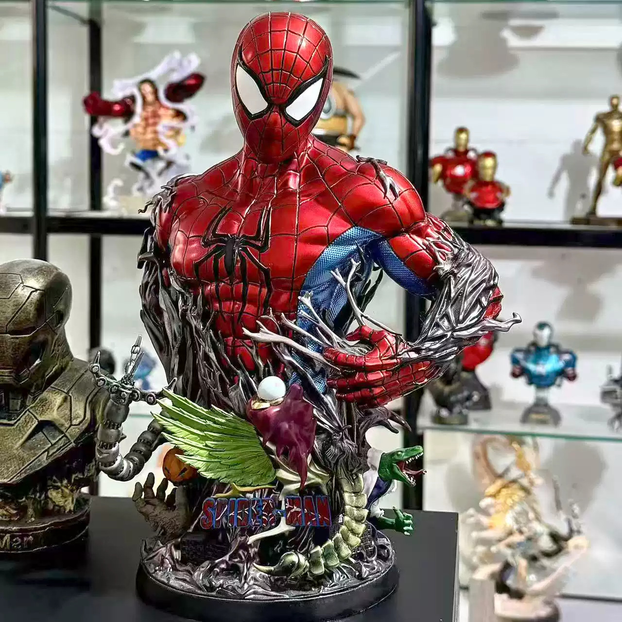H30CM 1/3 Spider-Man Bust Resin GK Statue Painted Figure Model Collectibles Gift