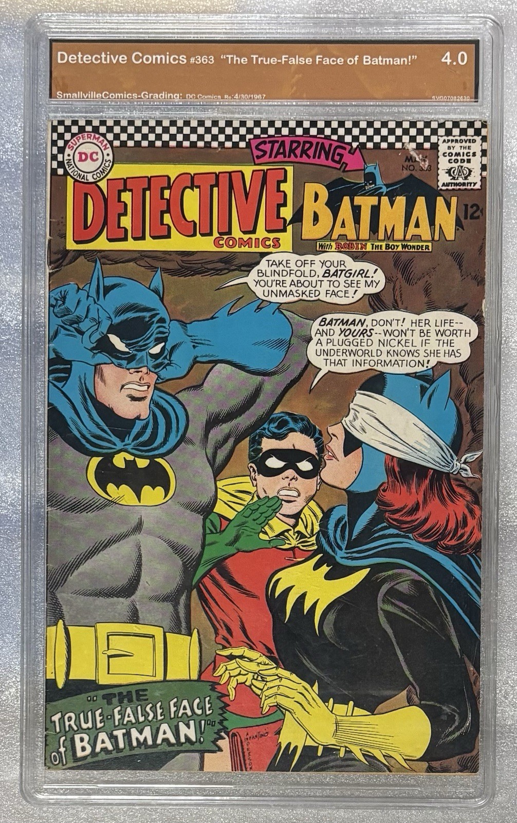 Detective Comics   #363   Graded 4.0 😁   2nd appearance of Batgirl 🤯