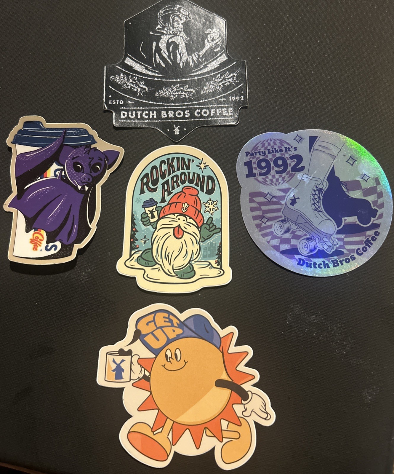Dutch Bros Stickers Collectors Lots Of 5 Vintage Rare Holiday