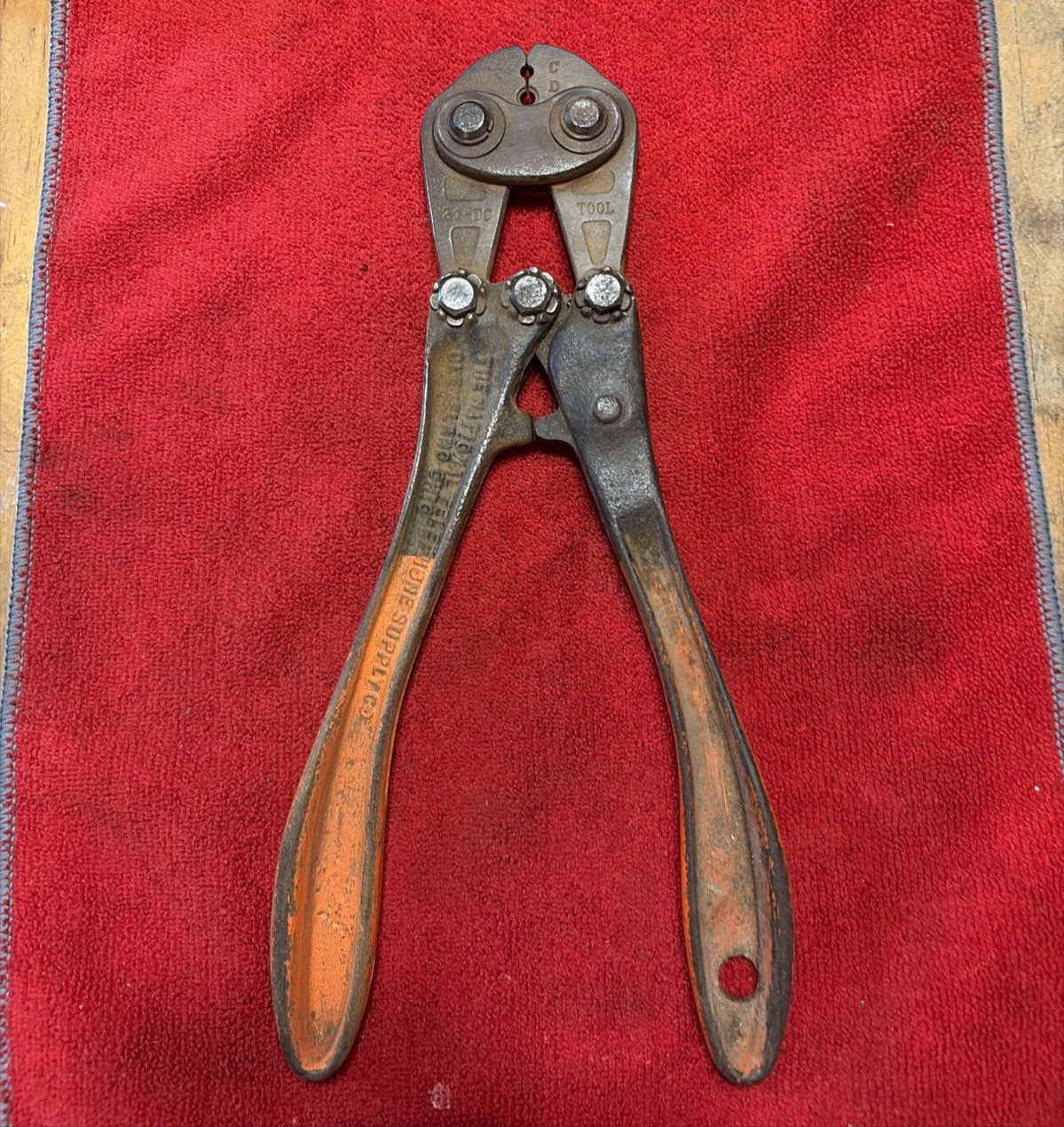 Vtg Nicopress 31-DC Hand Wire Crimping Tool Phone Cable National Tested Working