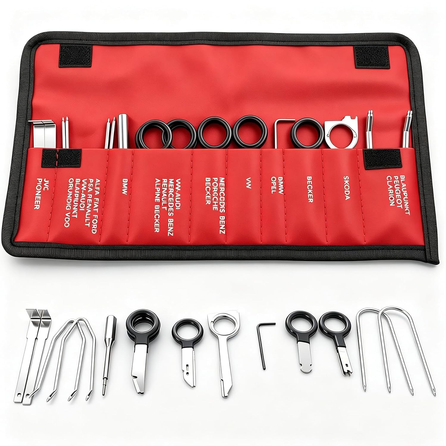 20pcs Radio Removal Tool Kit,Universal Stereo CD Player Removal Key Kit for Most 20pcs Radio Removal Tool Kit,Universal Stereo CD Player Removal Key Kit for Most