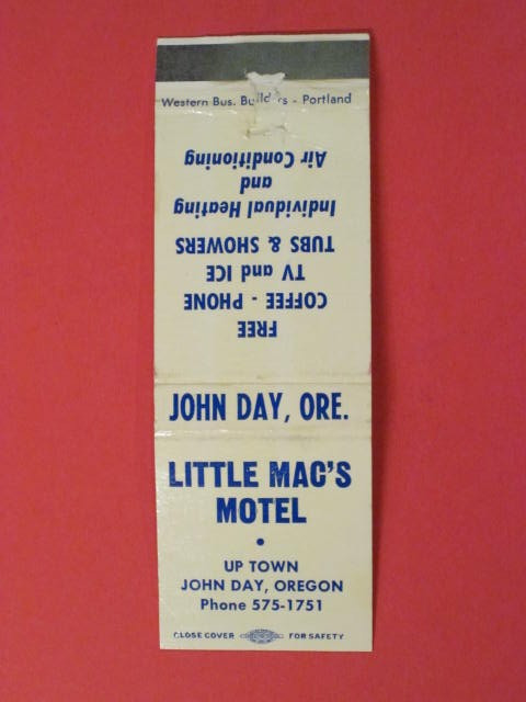 Little Mac\'s Motel Matchbook Cover -John Day, Oregon  Nice one