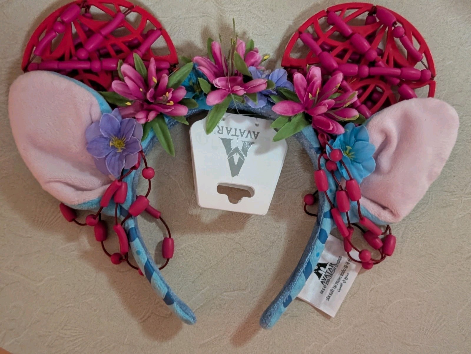 Disney Parks Avatar Pandora Beaded Floral Na\'vi Ears Headband New 2026