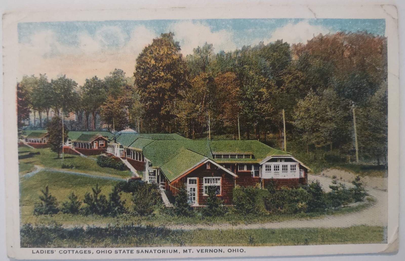 Vintage Postcard Ladies Cottages Ohio State Sanitorium Mt Vernon AA7