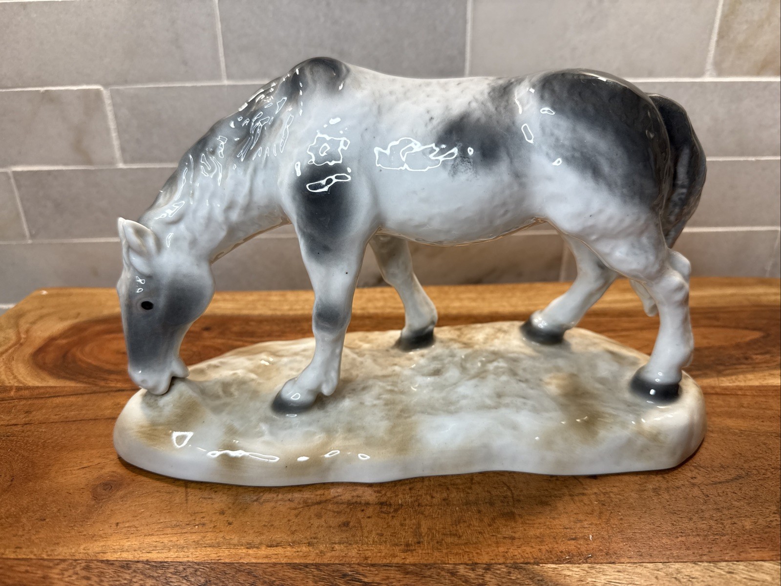 Vintage H S Unterweissbach German Porcelain Horse Grazing Vintage H S Unterweissbach German Porcelain Horse Grazing