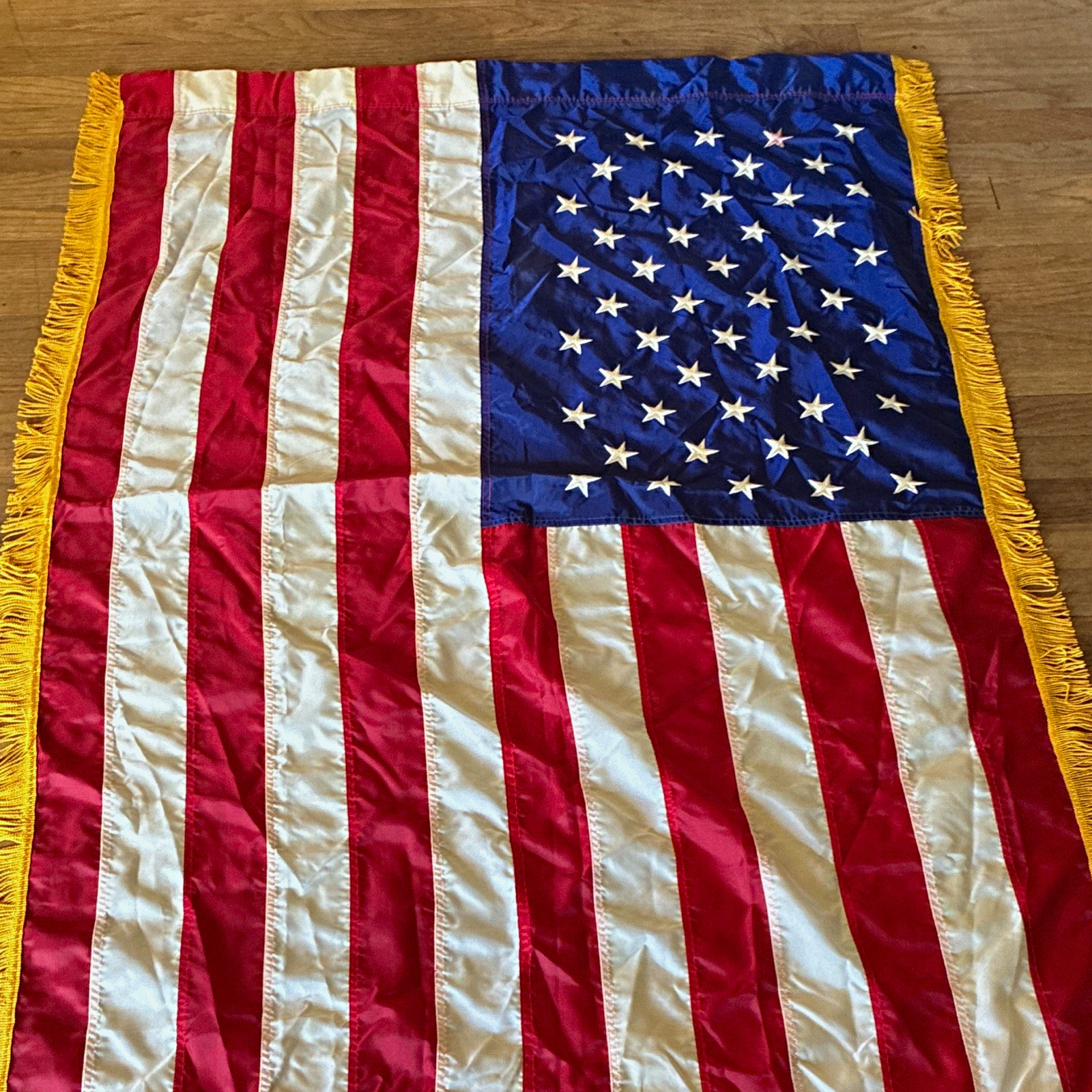 Annin Colonial Nyl-Glo 100% Nylon American Flag with Gold Fringe