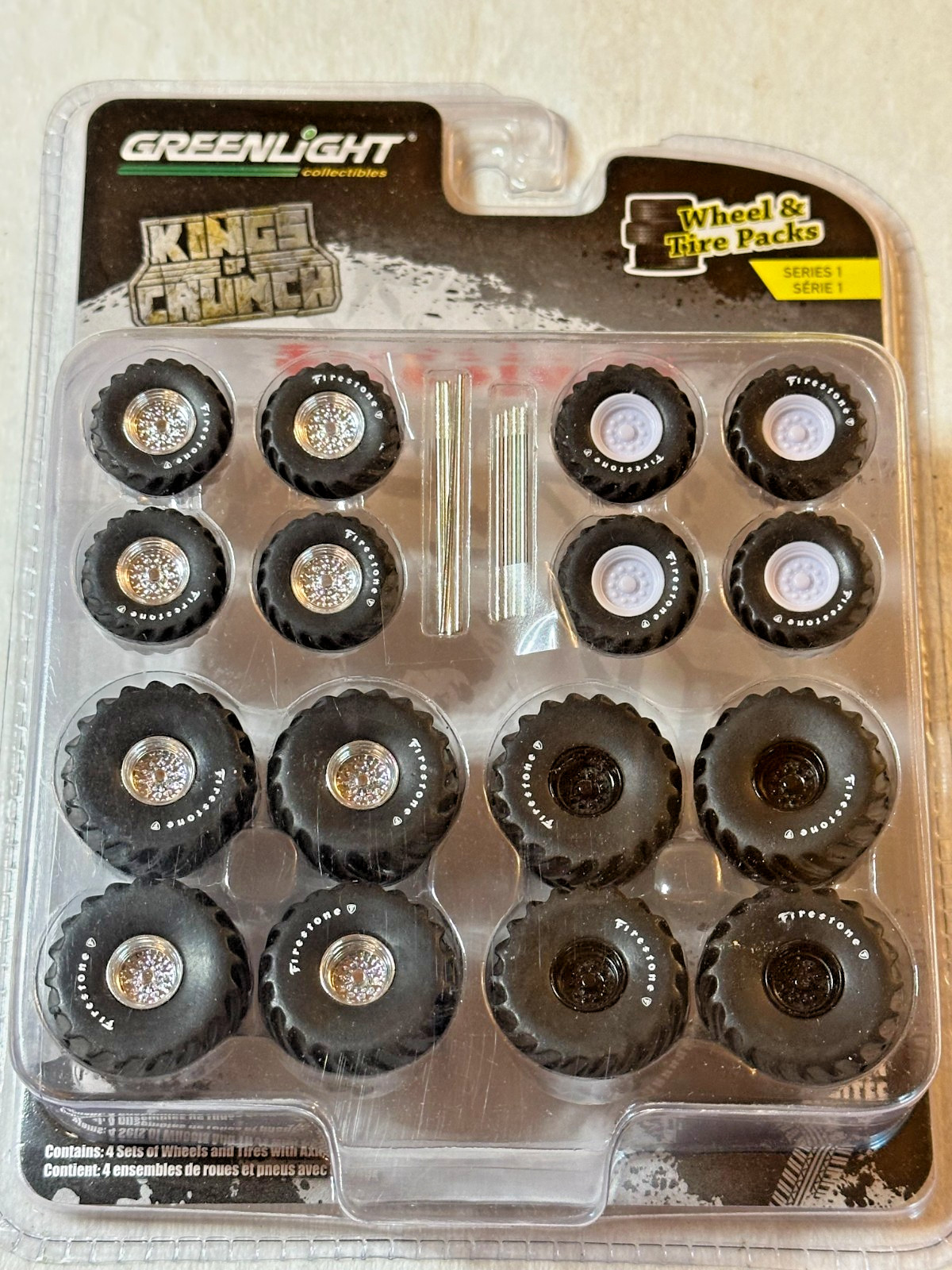 Greenlight Collectible 1:64 Wheel & Tire Pack Series 1 Firestone King of Crunch