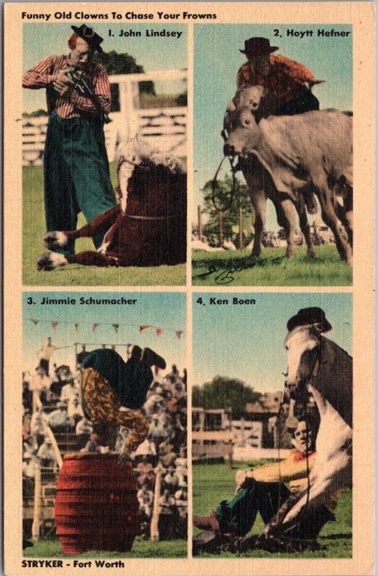 c1940s Stryker\'s RODEO Multi-View Postcard \