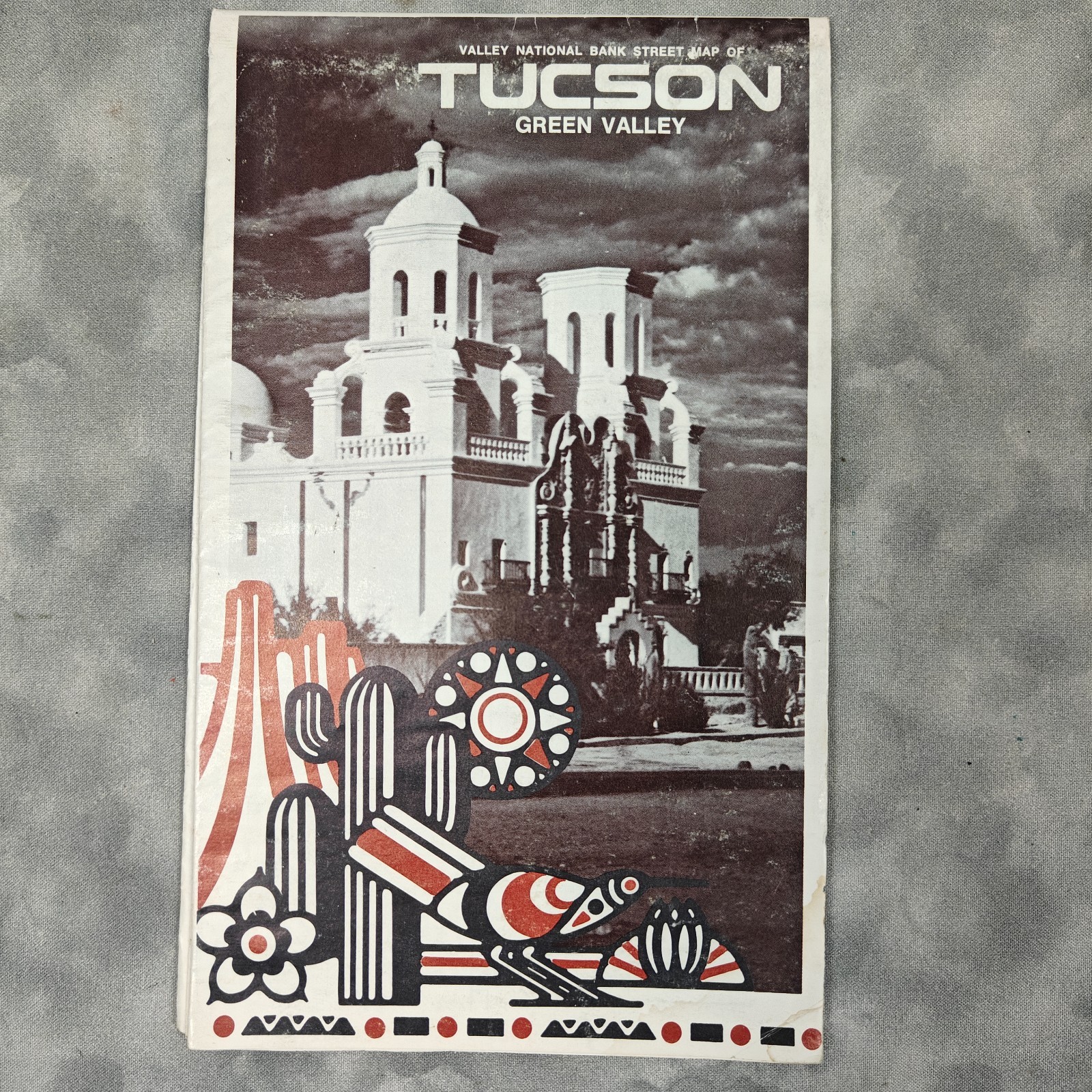 Vtg 1976 Tucson & Green Valley AZ Street Map Valley National Bank Promo
