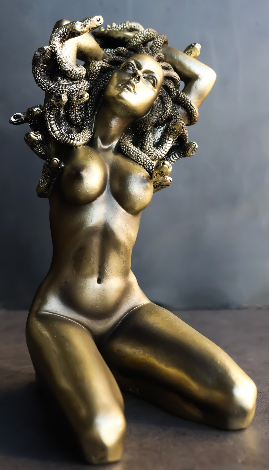 Ebros Greek Goddess Kneeling Nude Seductive Medusa W/ Snake Hair Statue 6\ Ebros Greek Goddess Kneeling Nude Seductive Medusa W/ Snake Hair Statue 6\