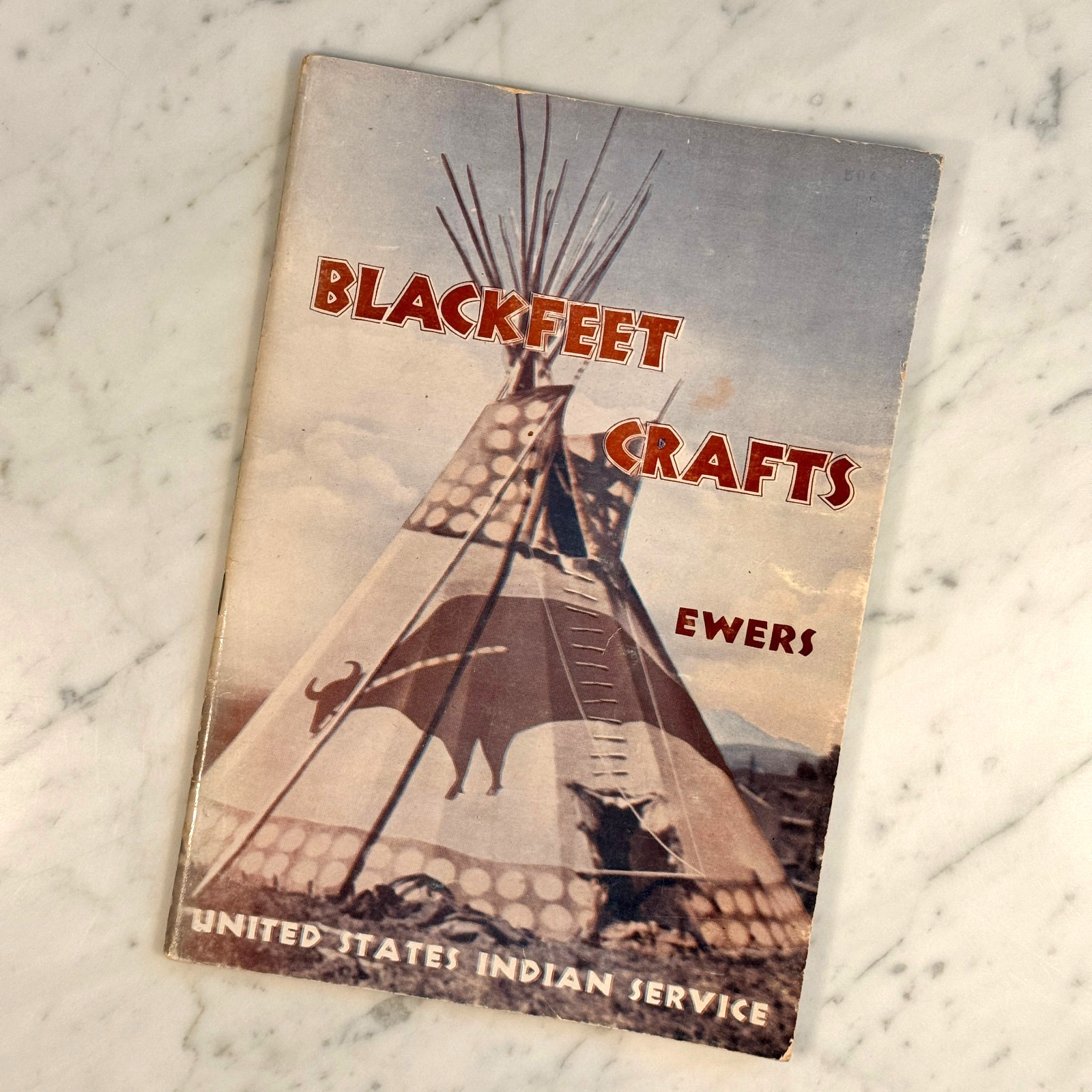 Blackfeet Crafts - 1945 Indian Handcraft Pamphlet No 9 - US Native Gov't Service